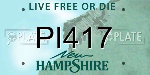 PI417 New Hampshire License Plate