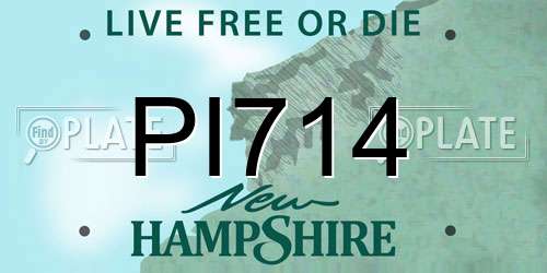 PI714 New Hampshire License Plate