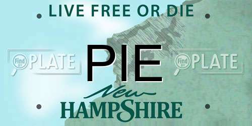PIE New Hampshire License Plate