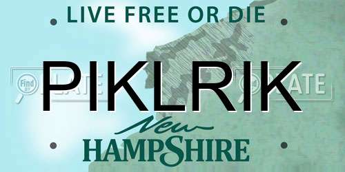 PIKLRIK New Hampshire License Plate
