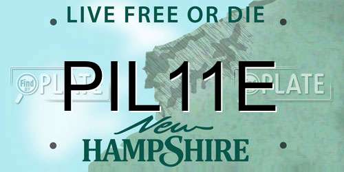 PIL11E New Hampshire License Plate