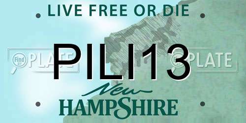 PILI13 New Hampshire License Plate