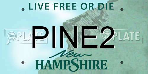 PINE2 New Hampshire License Plate