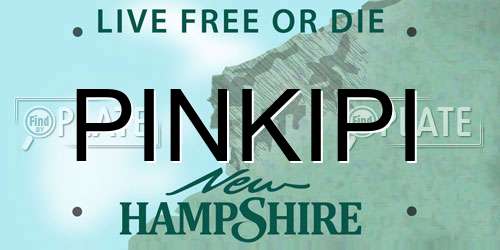 PINKIPI New Hampshire License Plate