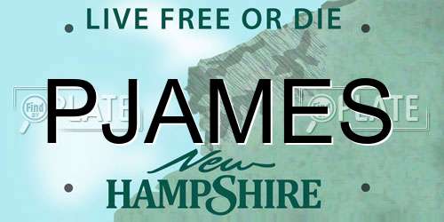 PJAMES New Hampshire License Plate