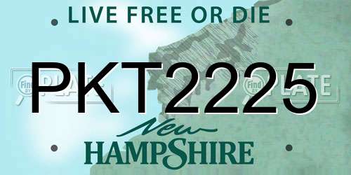 PKT2225 New Hampshire License Plate
