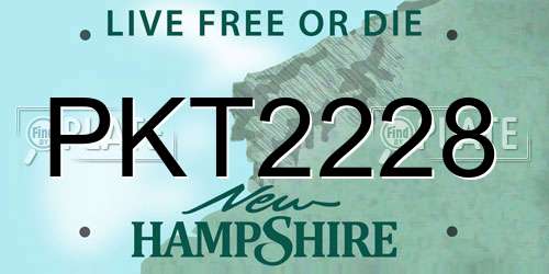 PKT2228 New Hampshire License Plate