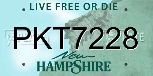PKT7228 New Hampshire License Plate