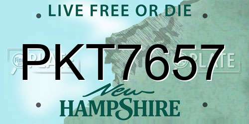 PKT7657 New Hampshire License Plate