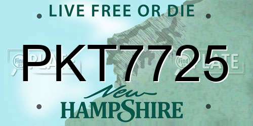 PKT7725 New Hampshire License Plate