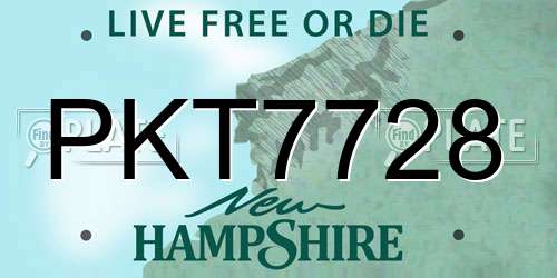 PKT7728 New Hampshire License Plate
