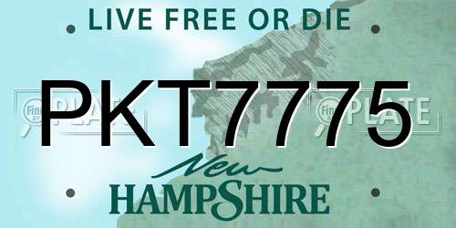 PKT7775 New Hampshire License Plate