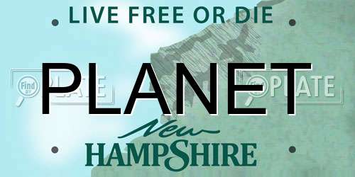 PLANET New Hampshire License Plate