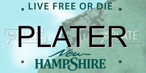 PLATER New Hampshire License Plate