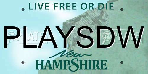 PLAYSDW New Hampshire License Plate