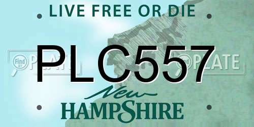 PLC557 New Hampshire License Plate