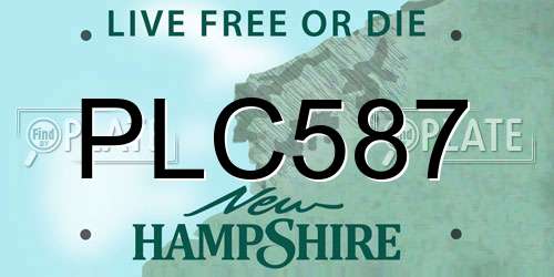 PLC587 New Hampshire License Plate