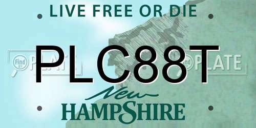 PLC88T New Hampshire License Plate