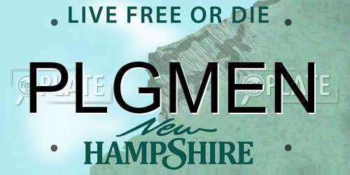 PLGMEN New Hampshire License Plate