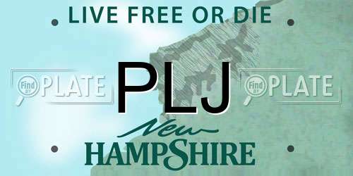 PLJ New Hampshire License Plate