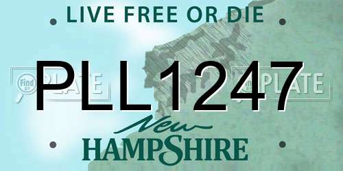 PLL1247 New Hampshire License Plate