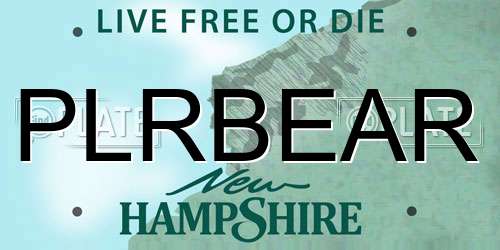 PLRBEAR New Hampshire License Plate
