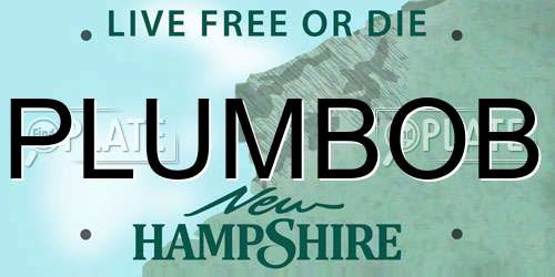 PLUMBOB New Hampshire License Plate