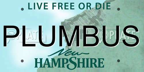 PLUMBUS New Hampshire License Plate
