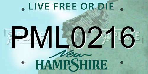 PML0216 New Hampshire License Plate