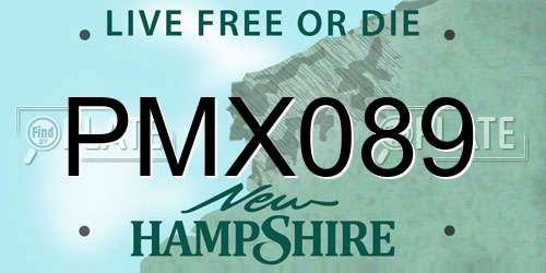PMX089 New Hampshire License Plate