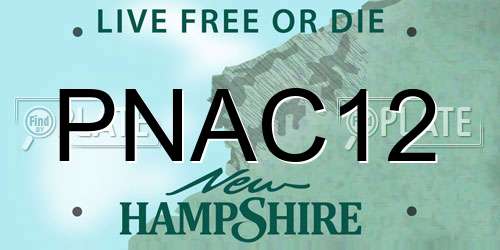 PNAC12 New Hampshire License Plate