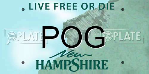 POG New Hampshire License Plate