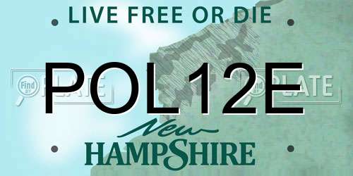 POL12E New Hampshire License Plate