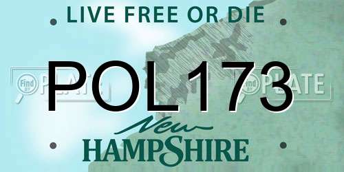 POL173 New Hampshire License Plate