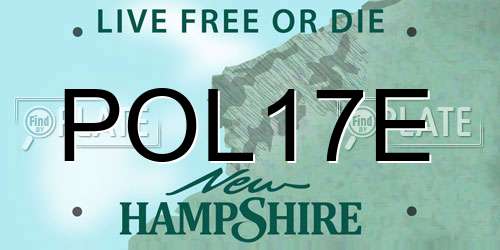 POL17E New Hampshire License Plate