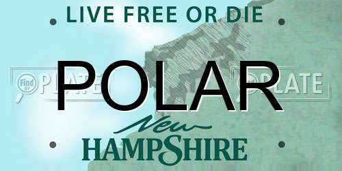POLAR New Hampshire License Plate