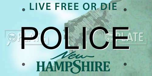 POLICE New Hampshire License Plate