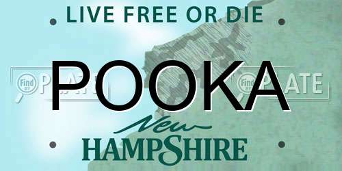 POOKA New Hampshire License Plate