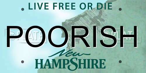 POORISH New Hampshire License Plate