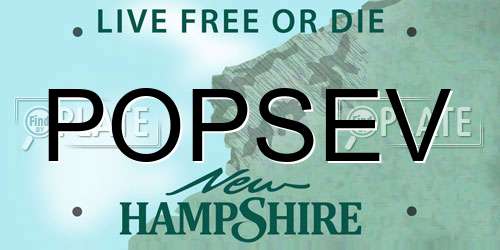 POPSEV New Hampshire License Plate