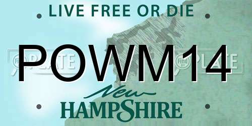 POWM14 New Hampshire License Plate