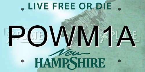 POWM1A New Hampshire License Plate
