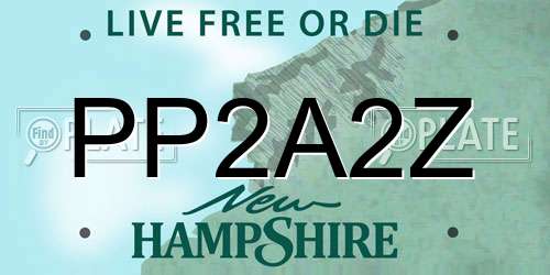 PP2A2Z New Hampshire License Plate
