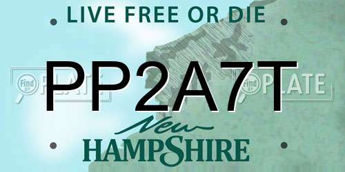 PP2A7T New Hampshire License Plate