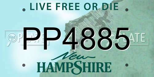 PP4885 New Hampshire License Plate