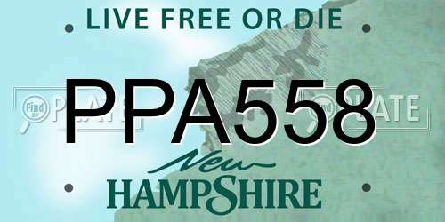 PPA558 New Hampshire License Plate
