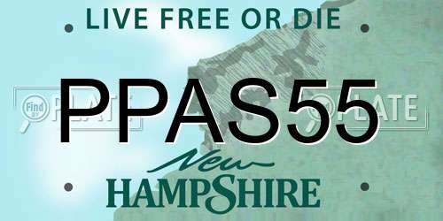 PPAS55 New Hampshire License Plate