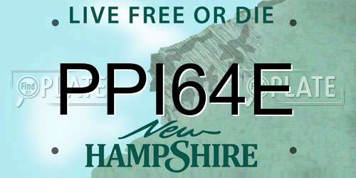PPI64E New Hampshire License Plate