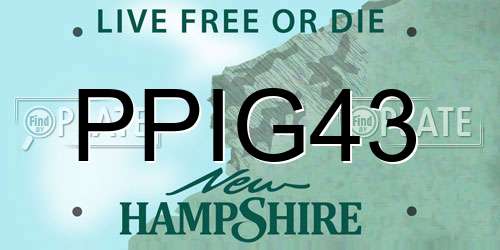 PPIG43 New Hampshire License Plate