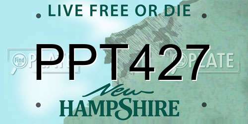 PPT427 New Hampshire License Plate